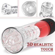 Load image into Gallery viewer, S-HANDE 9 Vibrating 9 Sucking Transparent Penis Enlargement Pump
