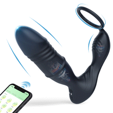 Load image into Gallery viewer, Pre-saleMurphy-APP/Controller &amp; 9-Telescopic / Vibration &amp; Penis Ring Locking Prostate Massager
