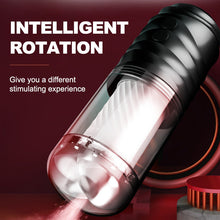 Load image into Gallery viewer, Two-way spiral vibration aircraft cup automatic training exercise penis masturbator
