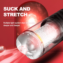 Load image into Gallery viewer, Two-way spiral vibration aircraft cup automatic training exercise penis masturbator
