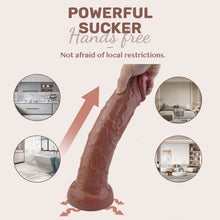 Load image into Gallery viewer, 12.3-inch realistic vibrating suction cup long dildo
