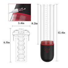 Load image into Gallery viewer, S-HANDE 9 Vibrating 9 Sucking Transparent Penis Enlargement Pump
